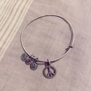 Alex and Ani peace sign bracelet